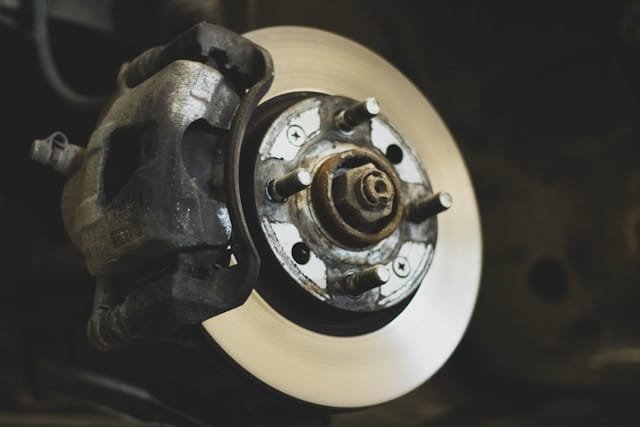 Understanding Your Brake Rotor: A Close-Up View Close-up of a car brake rotor.